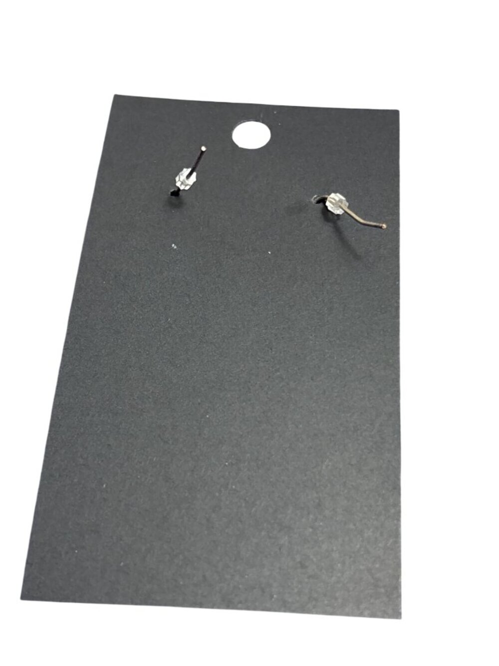 Vintage Y2K Goldtone Textured Teardrop Dangle Earrings Green Cabochons 2 inches - Picture 2 of 3